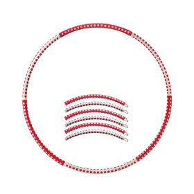 Removable Stainless Steel Sports Hoop Fitness Circle Lose Weight Home Bodybuilding Exercise Crossfit Workout Fitness Equipment (Specification: Red)