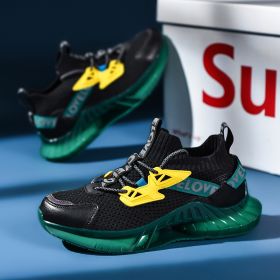 Colorful Luminous men's Shoes Particles Lightweight Coconut Casual Tide Running Shoes For Night Running (Specification: Dark Green/39)