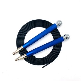Aluminum Handle Steel Wire Skipping Weight Self-locking Double-bearing Skipping Rope (Specification: Blue)