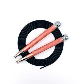 Aluminum Handle Steel Wire Skipping Weight Self-locking Double-bearing Skipping Rope (Specification: Rose Gold)