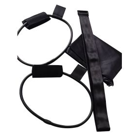 Latex Material Yoga Fitness Belt Foot Pedal Tension Rope Home Exercise Fitness Equipment Home Workout Resistance Bands (Specification: Black 35 pounds)