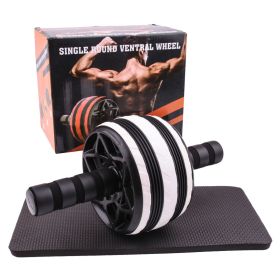 Home Fitness Equipment Double-wheeled Abdominal Abdomen Thin Abdomen Men And Women Leg Exercise Mute Roller (Specification: White/Color boxed)