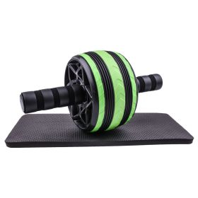 Home Fitness Equipment Double-wheeled Abdominal Abdomen Thin Abdomen Men And Women Leg Exercise Mute Roller (Specification: Green/Color boxed)