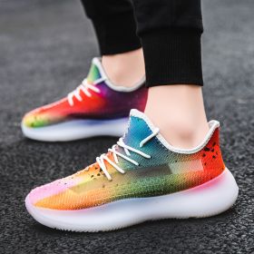 Men's Sports Single Shoes Trend Men's Shoes Breathable Casual Running Shoes (Specification: Colorful/39)