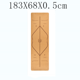Cork Yoga Mat (Specification: Line2/183X68X0.5cm)