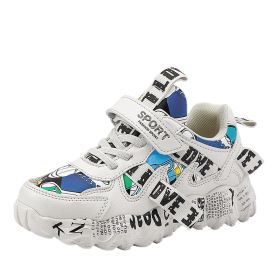 Student Running Shoes Breathable Casual Korean Version (Specification: Beige Blue/28)