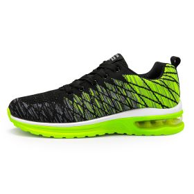 Summer Men's Shoes Breathable Sports Shoes Mesh Running Sports Casual Shoes (Specification: Green/44)