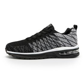 Summer Men's Shoes Breathable Sports Shoes Mesh Running Sports Casual Shoes (Specification: Black/45)