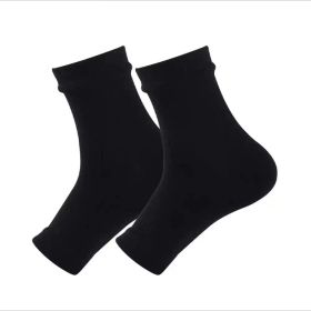 Outdoor Fitness Socks Toe Protection Compression Socks (Option: 1pair, Color: Black, size: LXL)