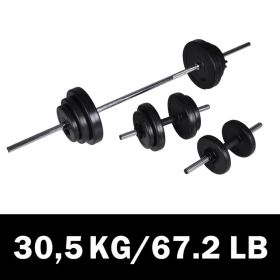 Barbell + 2 Dumbbell Set   Barbell and Dumbbell Set (Specification: 30 kg/Straight bar/1)
