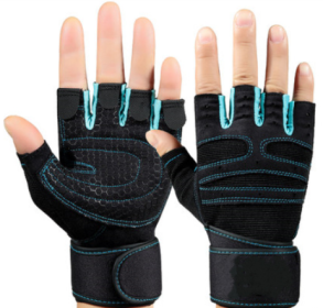 Half finger gym gloves (Specification: M/Blue)