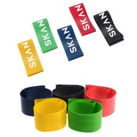 5 Level Resistance Rubber Bands Yoga Training Elastic Bands (Specification: All colours/5pc+bag)