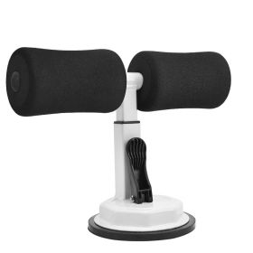 Sit-up Trainer Crunch Bar Floor Assistant Ankle Support Exercise Stand Padded Workout Equipment for Home Gym Gear (Specification: Black with white)