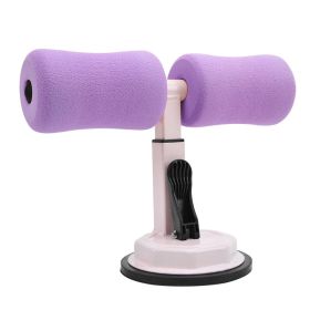Sit-up Trainer Crunch Bar Floor Assistant Ankle Support Exercise Stand Padded Workout Equipment for Home Gym Gear (Specification: Maca pink)