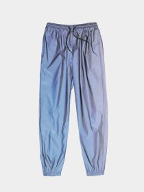 Reflective jogging slacks (Specification: Grey/XL)