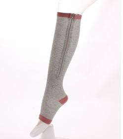 Elastic socks sports compression socks compression zipper socks (Specification: Grey/L XL)