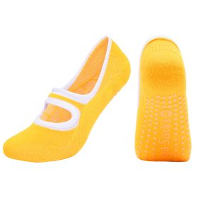 Open-back non-slip gym indoor floor socks (Specification: Orange)