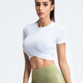 Short-sleeved gym suit (Specification: White/M)