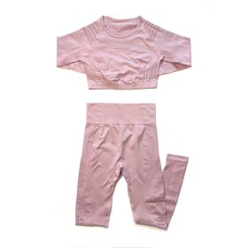 Seamless yoga gym suit (Specification: pink/L)