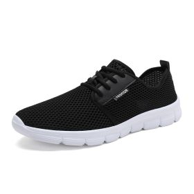 Casual wild running net shoes men's sports shoes (Specification: Black/37)