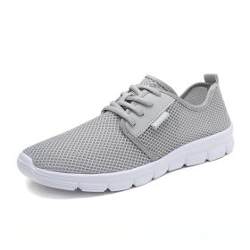 Casual wild running net shoes men's sports shoes (Specification: Grey/38)