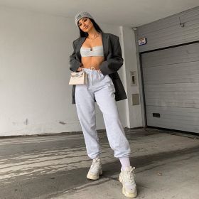 Grey jogging pants (Specification: Ordinary grey/L)