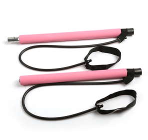 Yoga Crossfit Resistance Bands Exerciser Pull Rope Portable Gym Workout Pilates Bar Trainer Elastic Bands (Specification: Pink Opp)