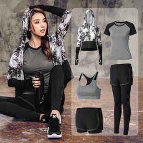 Gym workout Suit (Specification: 3 Grey and black/L)