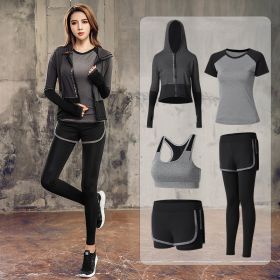 Gym workout Suit (Specification: 2 Grey and black/M)