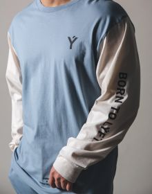 Long-sleeved Gym Clothes (Specification: Blue/XXL)