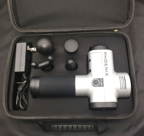 Fascia gun massage gun (Specification: Silver EU with bag)