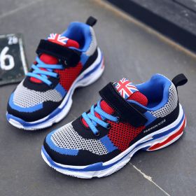 Sports Shoes, Mesh Breathable Running Shoes For Boys and Girls (Specification: Royal Blue Grey/37)