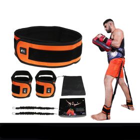 Leg Squat Boxing Combat Training Resistance Bands Fitness Combat Fighting Resistance Force Agility Workout Exercise Equipment (Specification: Orange/T1 1.1M)