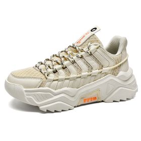 Breathable sports jogging shoes (Specification: Beige/44)