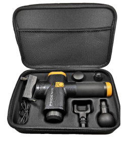 Fascia gun massage gun (Specification: Black UK with bag)