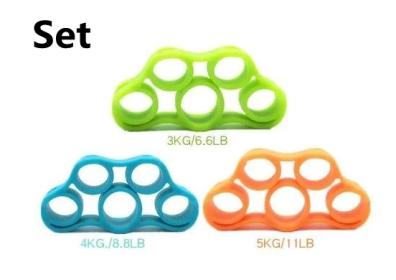 3 Levels Finger Stretcher Resistance Bands (Specification: Set)