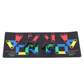 9 in 1 Push Up Rack Training Board ABS abdominal Muscle Trainer Sports Home Fitness Equipment for body Building Workout Exercise (Specification: Black)