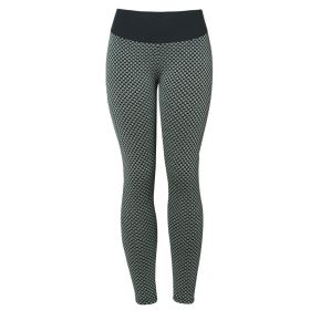 Plaid Leggings Fitness Yoga Pants Women's Seamless High Waist Breathable Gym Leggings (Color: Dark Grey, size: small)