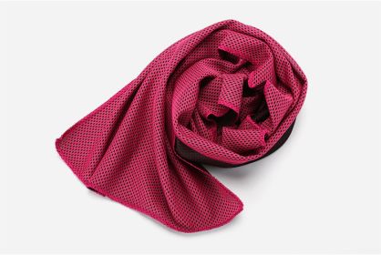 Korea Cold Towel Cold Towel Outdoor Sports Towel (Specification: Rose Red/30X80)