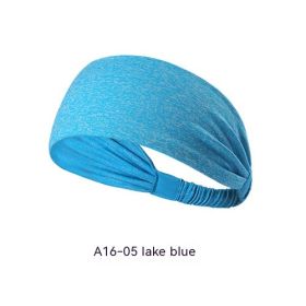 Quick-drying Antiperspirant Yoga Hair Band For Women (Color: Lake Blue)