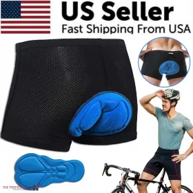 Men Women Cycling Shorts Bicycle Bike Underwear Pants With Sponge Gel 3D Padded (Option: XL)