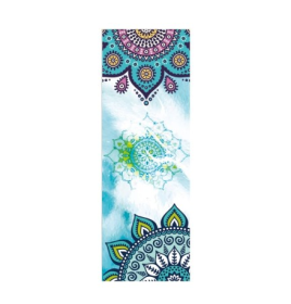 Beautiful Pattern Print New Yoga Towel Sweat Anti-skid Portable Gym Blanket Exercise Yoga Mat Towel Pilates Towel Yoga Mat Cover (Specification: Mandala 5/183Ã—63CM)