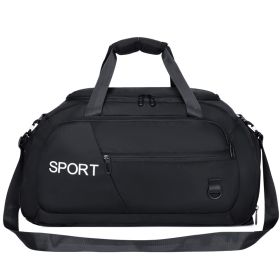 Luggage Bags For Women Handbag Oxford Men's Fitness Gym Shoulder Bag Waterproof Sports Travel Backpack With Shoes Compartment (Specification: Black)
