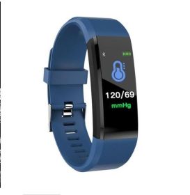 Smart Bracelet With Bluetooth Wristband Heart Rate Monitor Watch Activity Fitness Tracker (Specification: Blue)