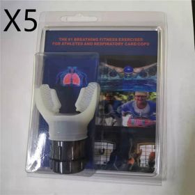 Breathing Trainer Respirator Fitness Equipment Exercise Lung Face Mouthpiece For Household Healthy Care Accessories (Specification: As shown/5PCS)