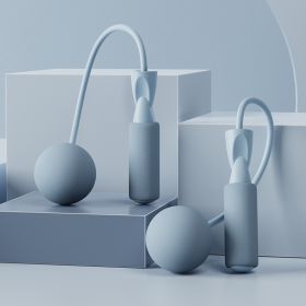 Shaping Bearing Foam Rope Skipping (Specification: Stream stone blue/Onecolor big ball style)