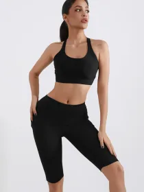 5-inch Yoga Shorts5 High-Waist Seamless Biker Shorts Butt-Lifting, Quick-Dry & Summer Workout Ready (Color: Black, size: small)