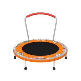 36inch Mini Trampoline For Kids Ages 1-6 Indoor Outdoor Trampoline With Handle  For Kids (Specification: Orange)