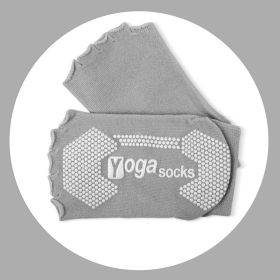 1pair Women Yoga Socks Anti-slip Five Fingers Backless Cotton Silicone Non-slip 5 Toe Winter Female Ballet Gym Foot Care Socks (Specification: Style7)
