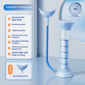 Breathing Dumbbell Abdominal Breathing Trainer (Specification: Digital Display Adjustable/Blue)
